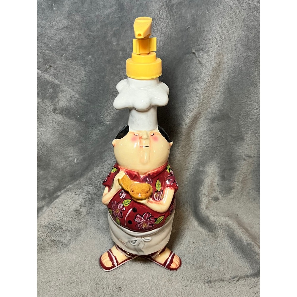 Tracy Flickinger CIC Chef Soap Dispenser Tropical Bistro Kitchen Decor